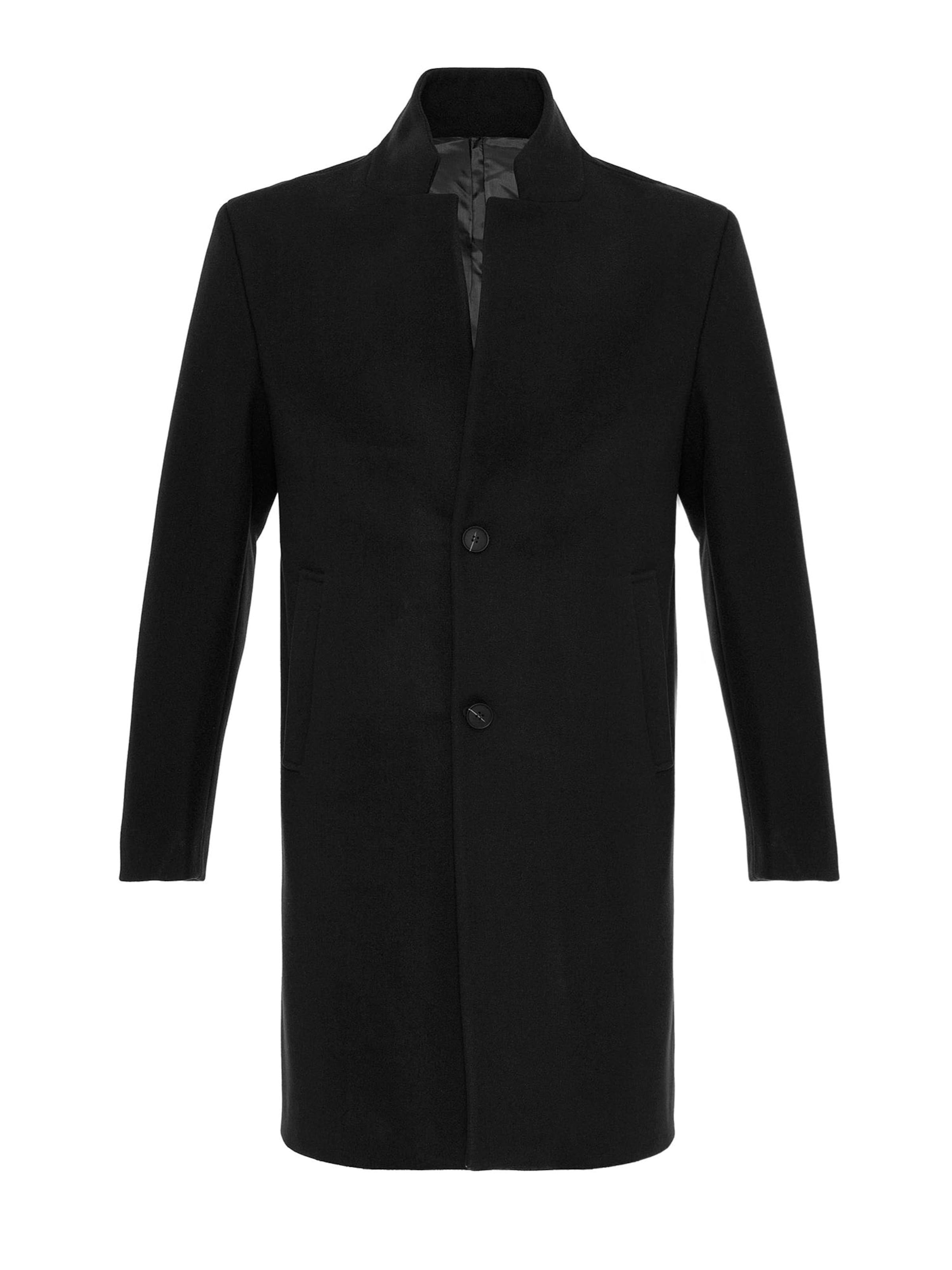 Antioch Between-seasons coat in Black: front