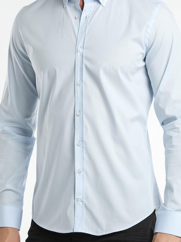 Slim fit Camicia business di 7Camicie in blu