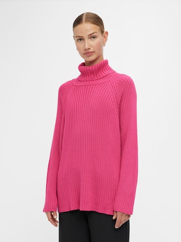Pullover 'Line' di OBJECT in rosa: frontale