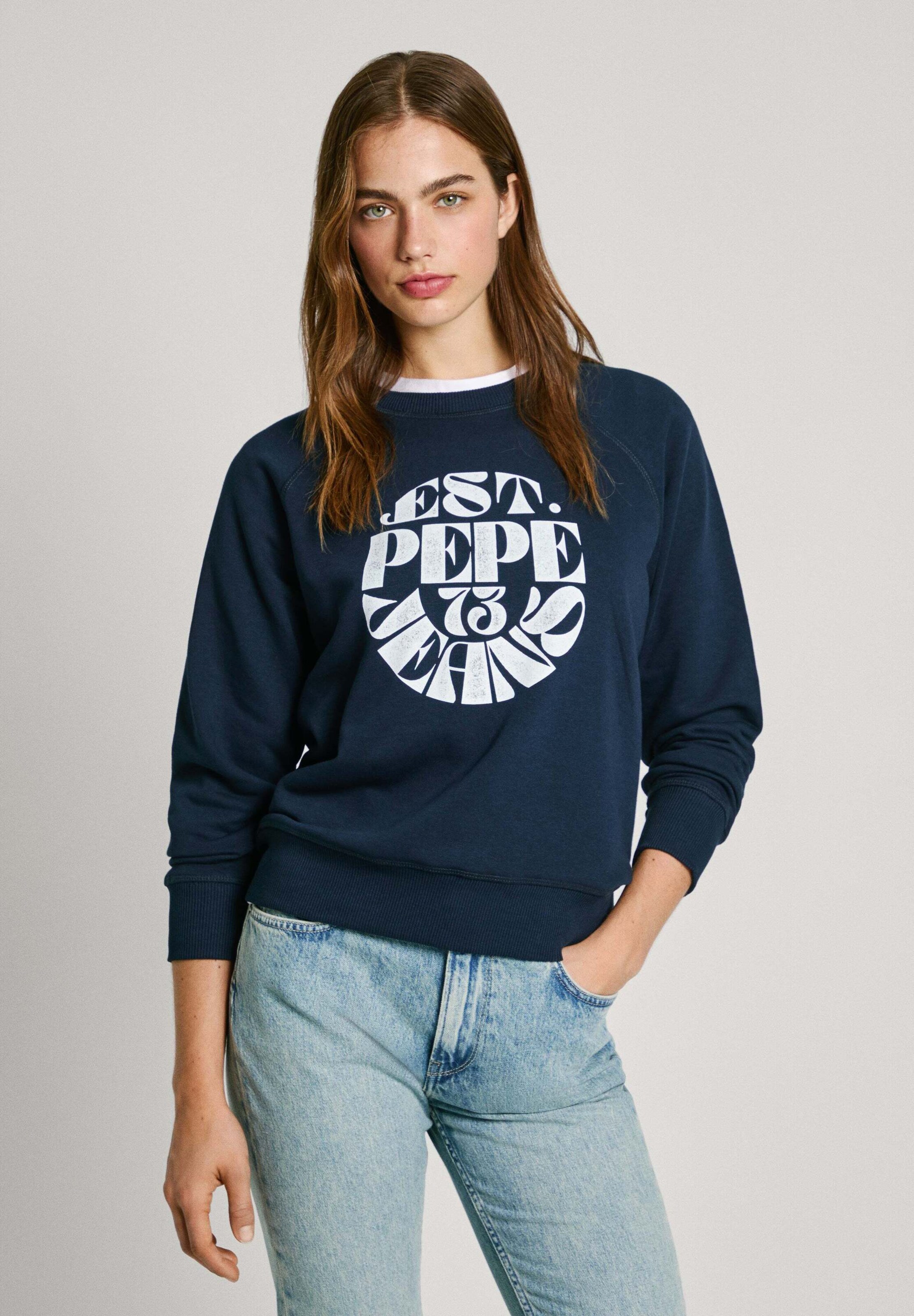 Pepe Jeans Sweatshirt ELENA in Blue ABOUT YOU