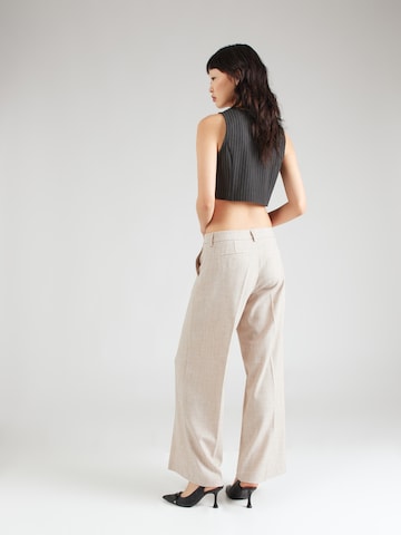 Gina Tricot - Pierna ancha Pantalón de pinzas en beige