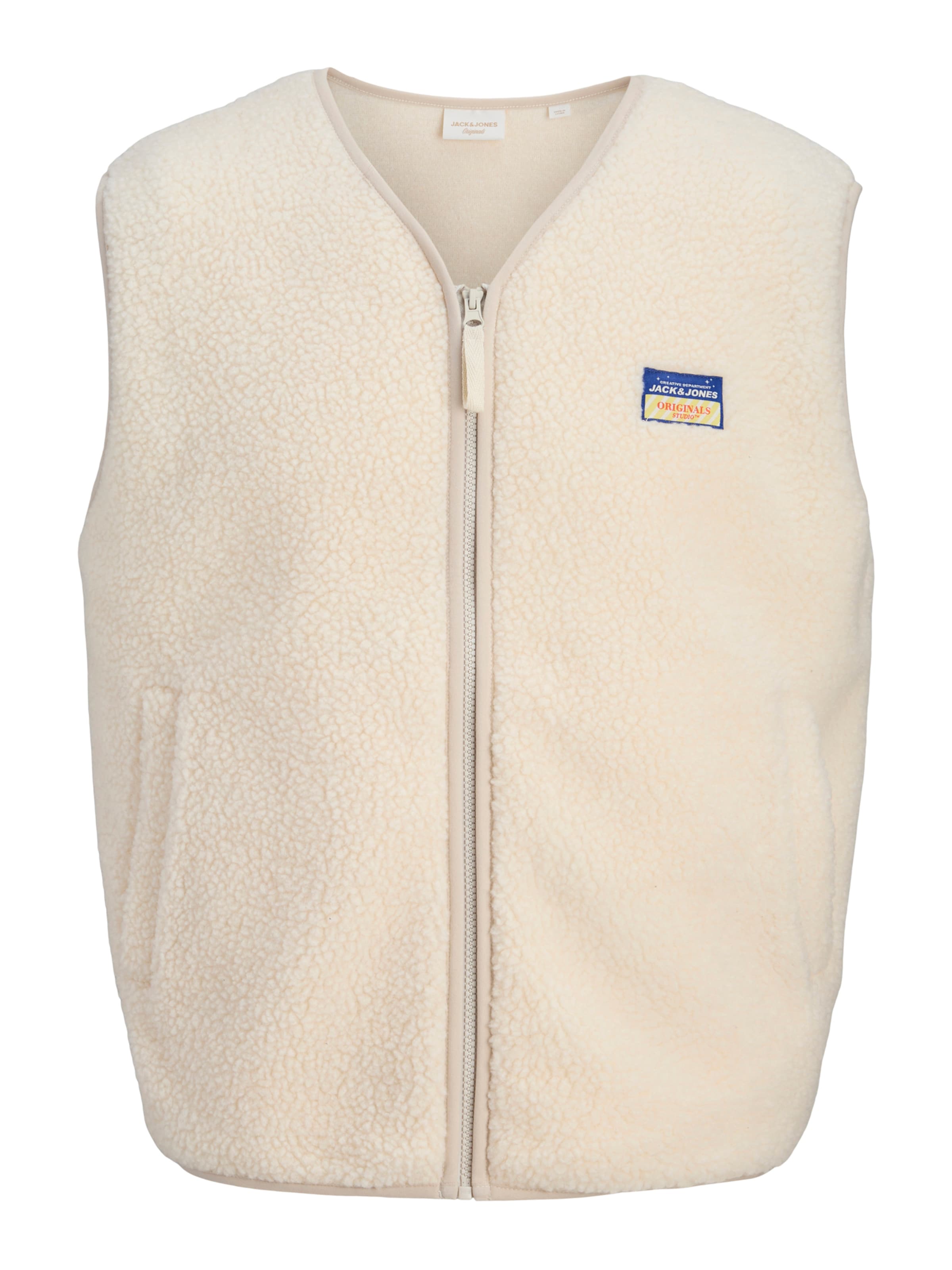 JACK & JONES Vest 'JORPOCKY' in Beige: front