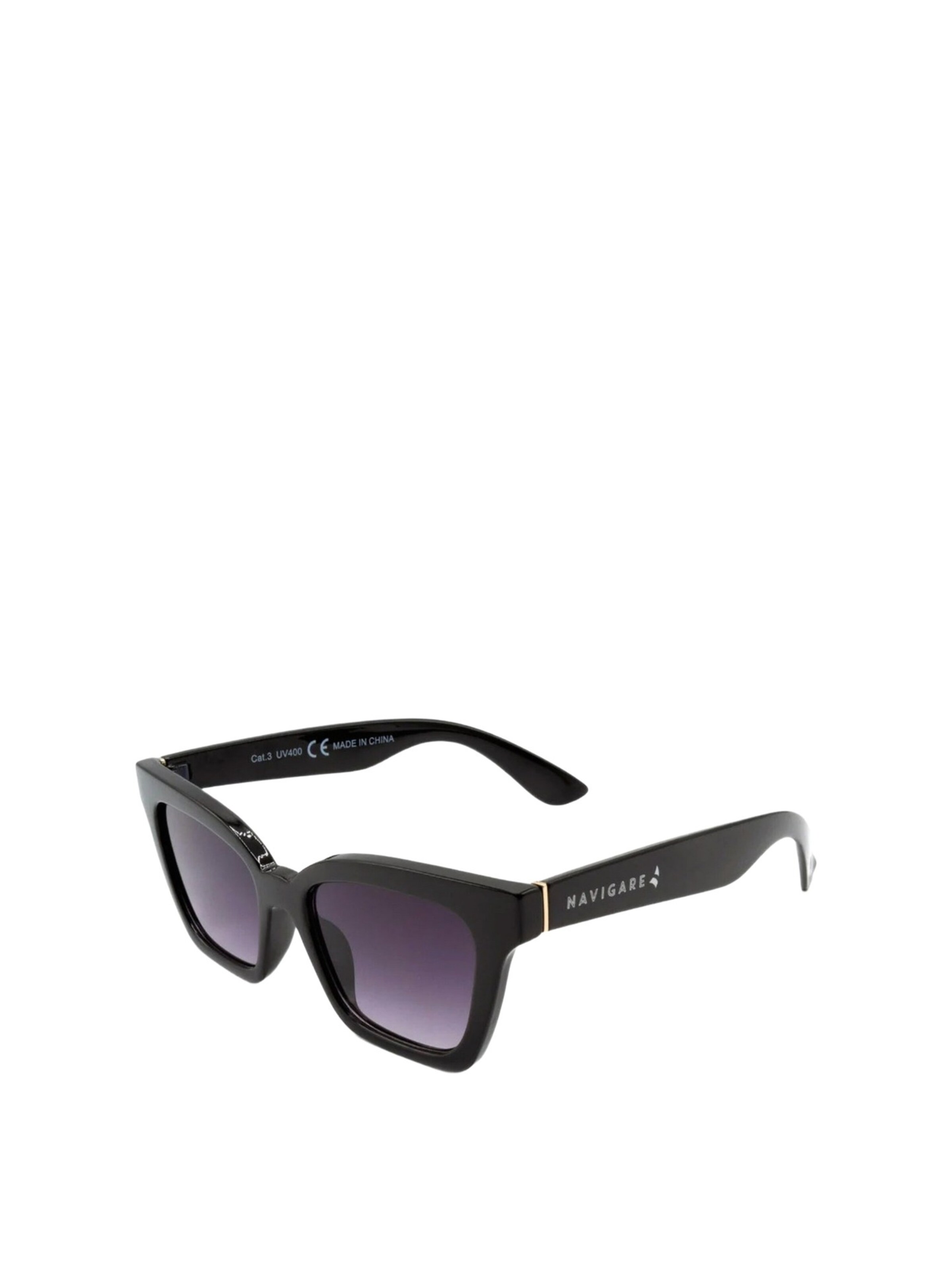 Occhiali da sole 'Occhiali da sole cat-eye Navigare calibro 58 protezione UV3' di Navigare in nero: frontale
