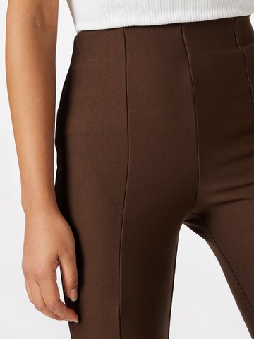 VILA Skinny Leggings 'Manon' in Brown