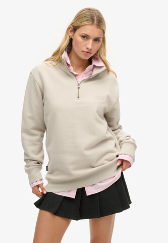 Sweat-shirt 'Essential' Superdry en beige : devant