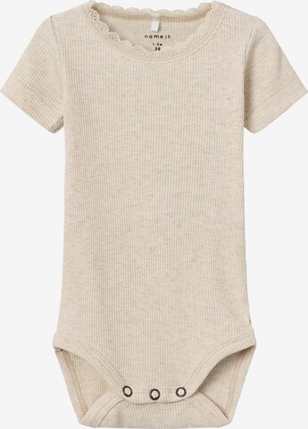 Tutina / body per bambino 'Kab' di NAME IT in beige: frontale