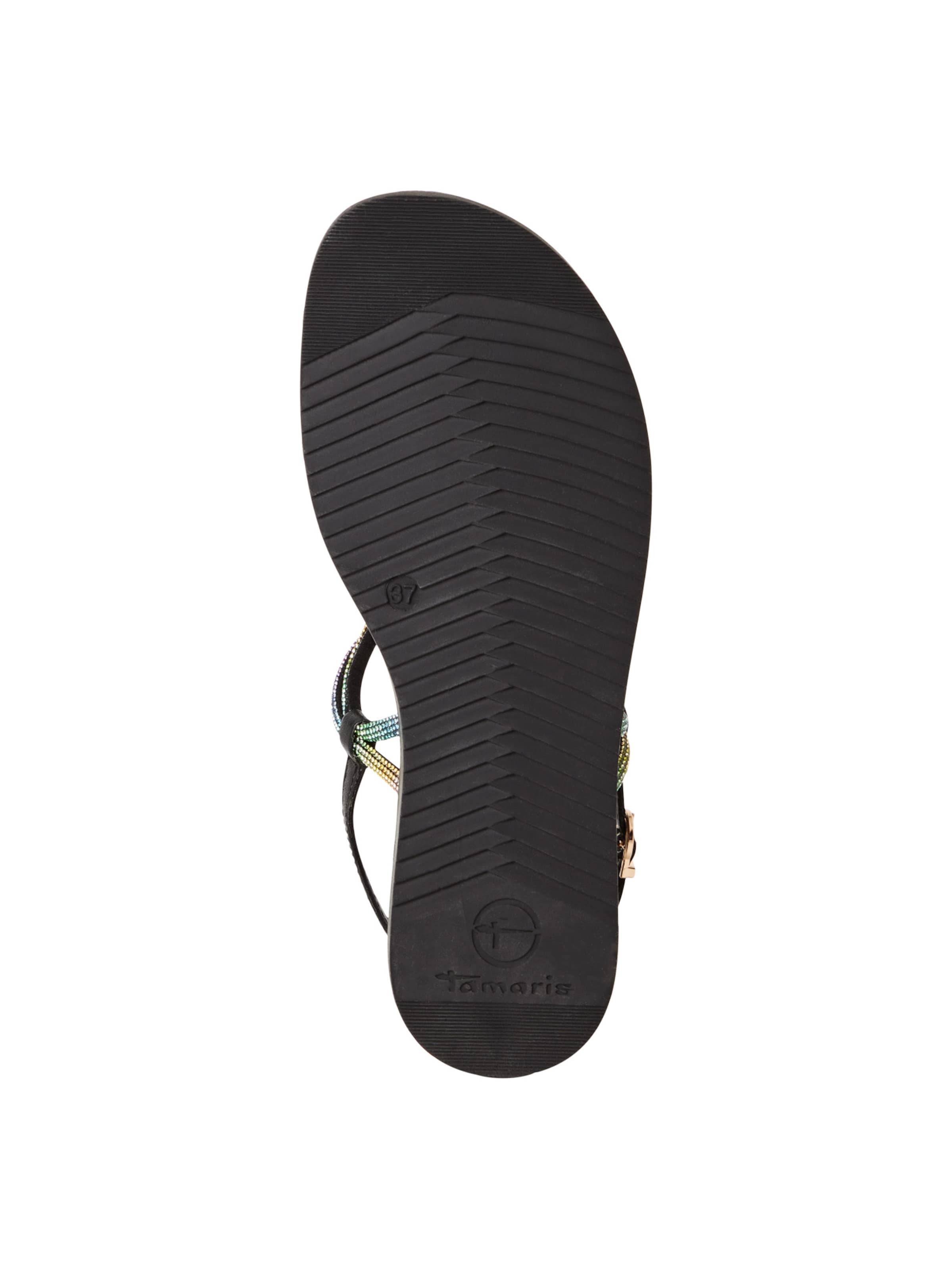 Tamaris T-bar sandals in Black