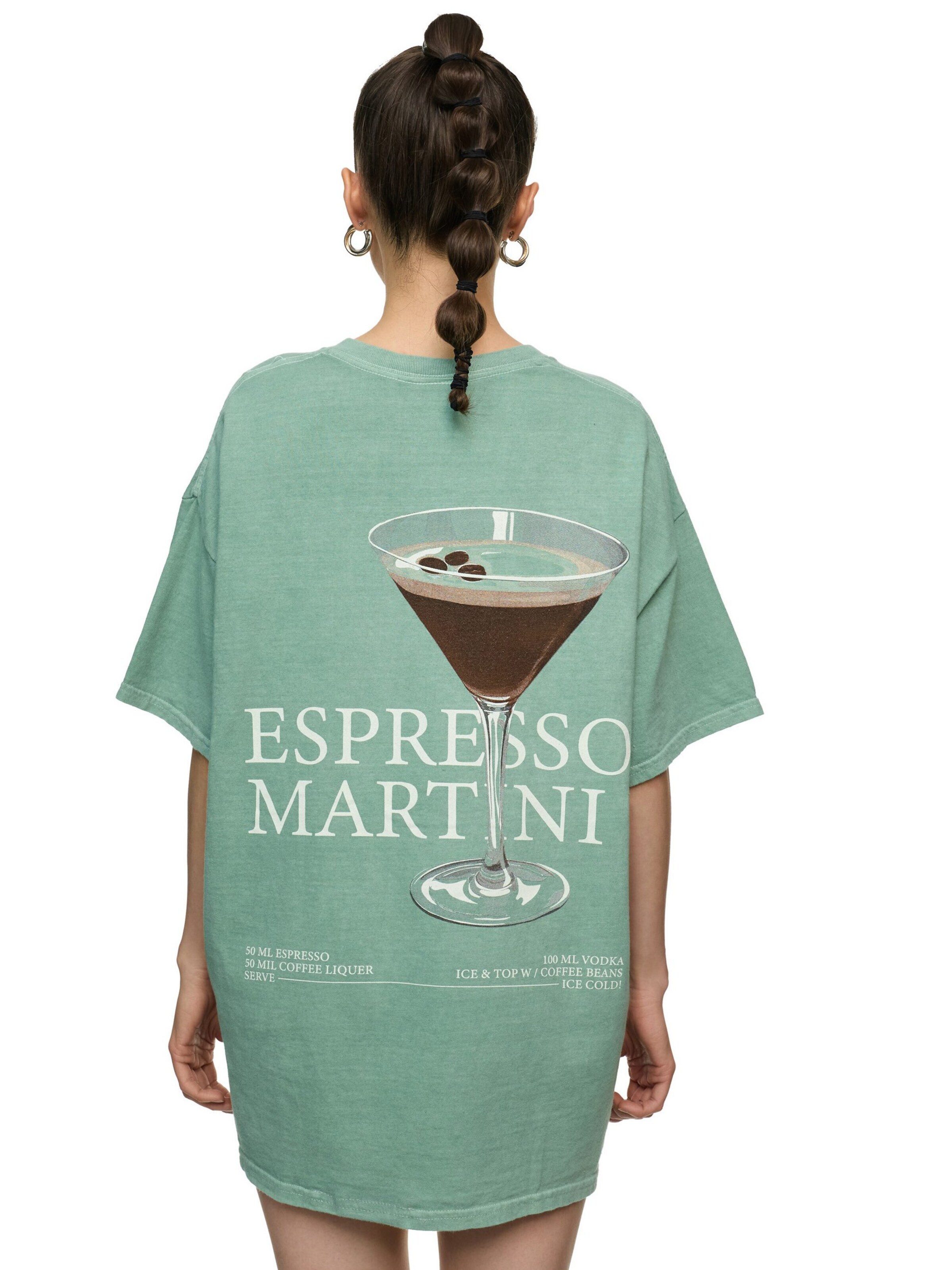 Worldclassca Oversized Shirt 'Espresso Martini' in Green