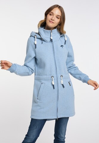 Schmuddelwedda Zip-Up Hoodie in Blue: front