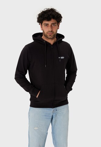 Oldskull Zip-Up Hoodie 'Xtreme Vivid Skull' in Black: front