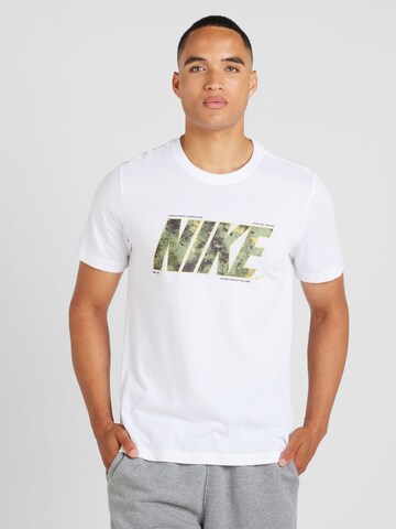 NIKE Toiminnallinen paita värissä valkoinen: etupuoli