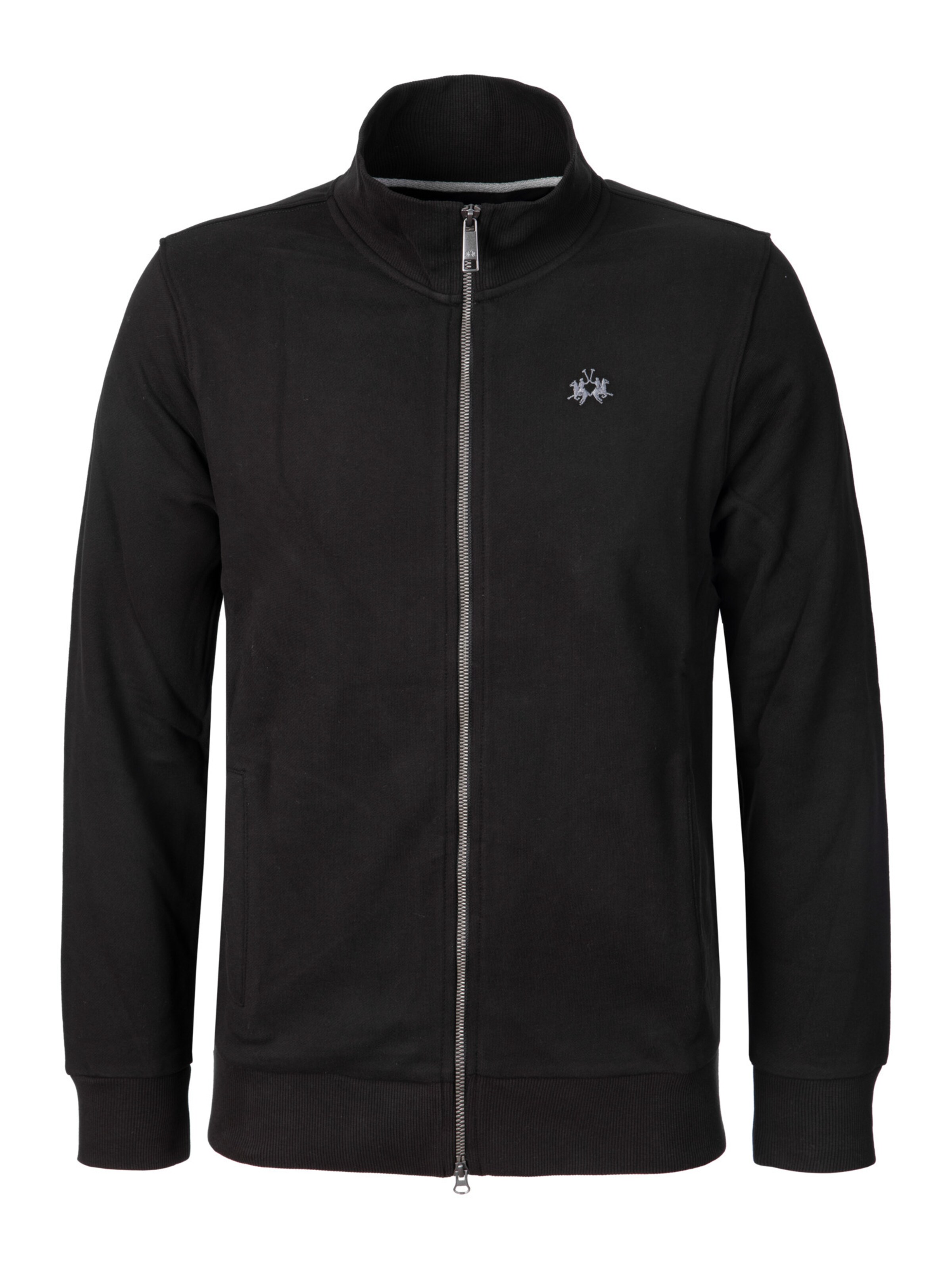 Veste de survêtement ' MCF004 ' La Martina en noir : devant