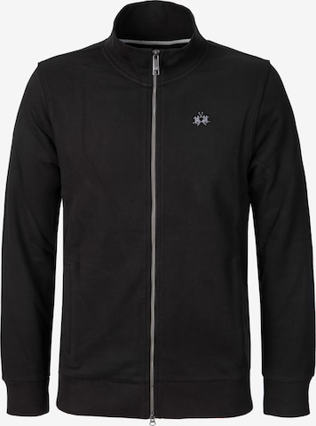 La Martina Sweat jacket ' MCF004 ' in Black: front