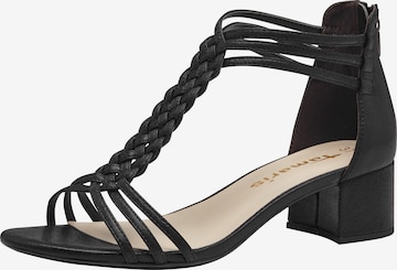 TAMARIS Strap Sandals in Black: front