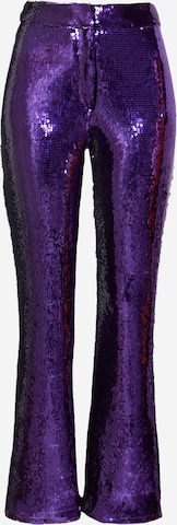 évasé Pantalon River Island en violet : devant