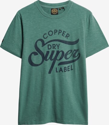 Superdry T-Shirt 'Copper' in Grün: predná strana