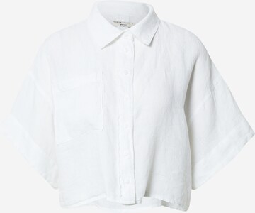 Gina Tricot Μπλούζα σε λευκό: μπροστά
