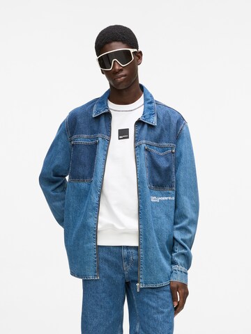 Coupe regular Chemise KARL LAGERFELD JEANS en bleu : devant