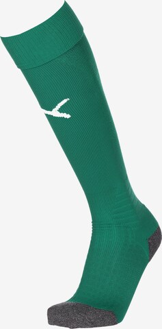 PUMA Soccer Socks 'Team Liga' in Green: front