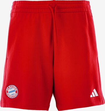 ADIDAS ORIGINALS Regular Workout Pants 'FC Bayern München' in Red: front