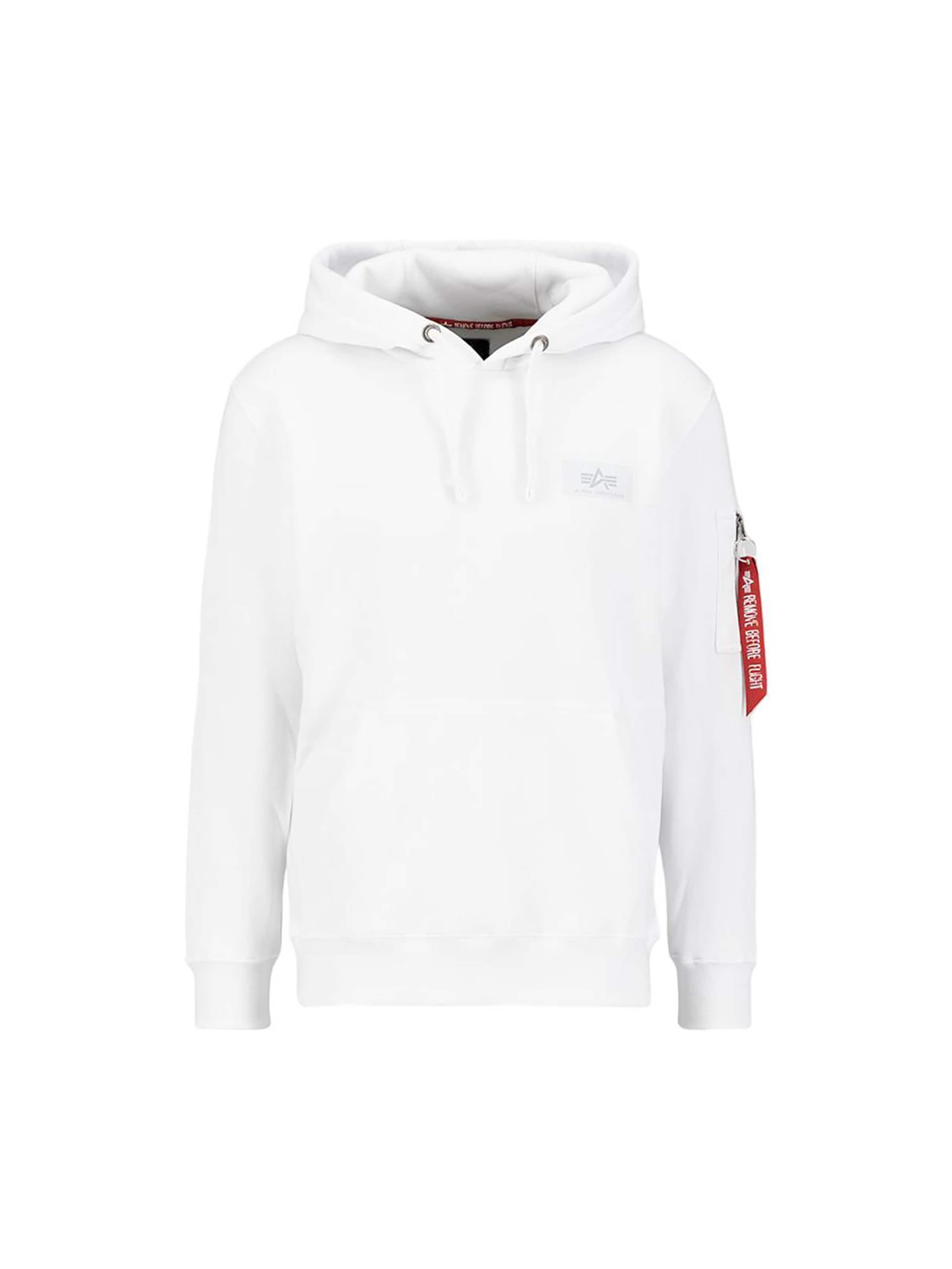 Sweat-shirt 'Backprint' ALPHA INDUSTRIES en blanc : devant