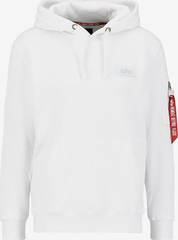 Sweat-shirt 'Backprint' ALPHA INDUSTRIES en blanc : devant