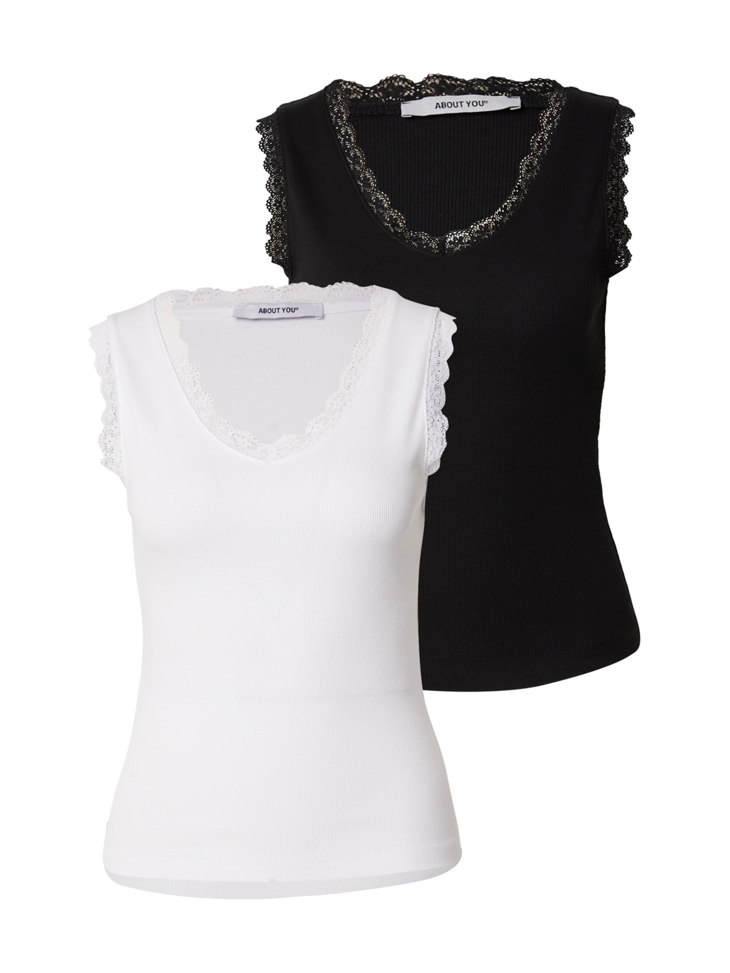 Top 'Reese' de la ABOUT YOU pe negru: față