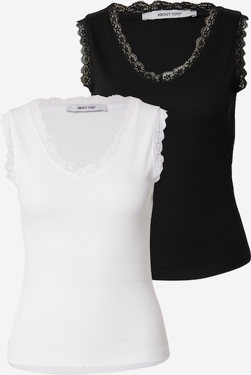 Palaidinė be rankovių 'Reese' iš ABOUT YOU, spalva – juoda / balta, Prekių apžvalga