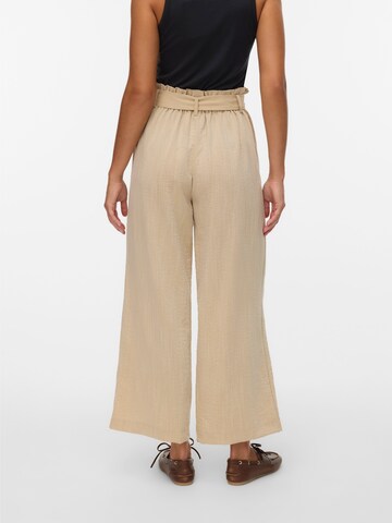 VERO MODA Wide leg Pleat-Front Pants 'VMSYDNEY' in Brown