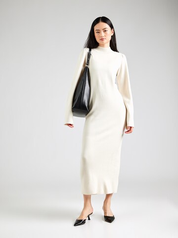 YAS Knit dress 'YASFONNY' in Beige: front