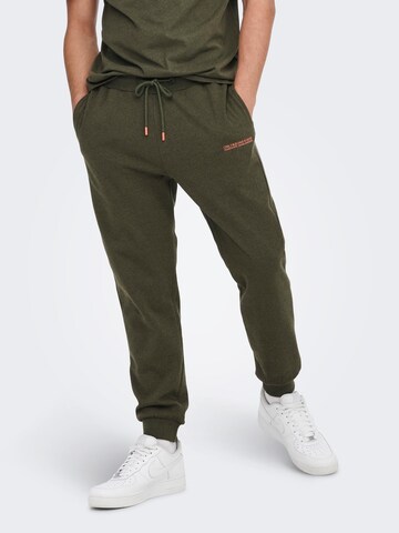 Pantaloni 'Tom' di Only & Sons in verde: frontale