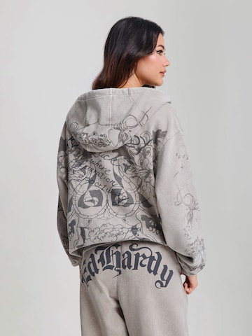 Ed Hardy Tepláková bunda 'Venom' - Sivá