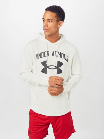 UNDER ARMOUR Athletic Sweatshirt 'Rival' in White: front