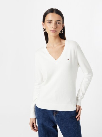 Pull-over TOMMY HILFIGER en blanc : devant