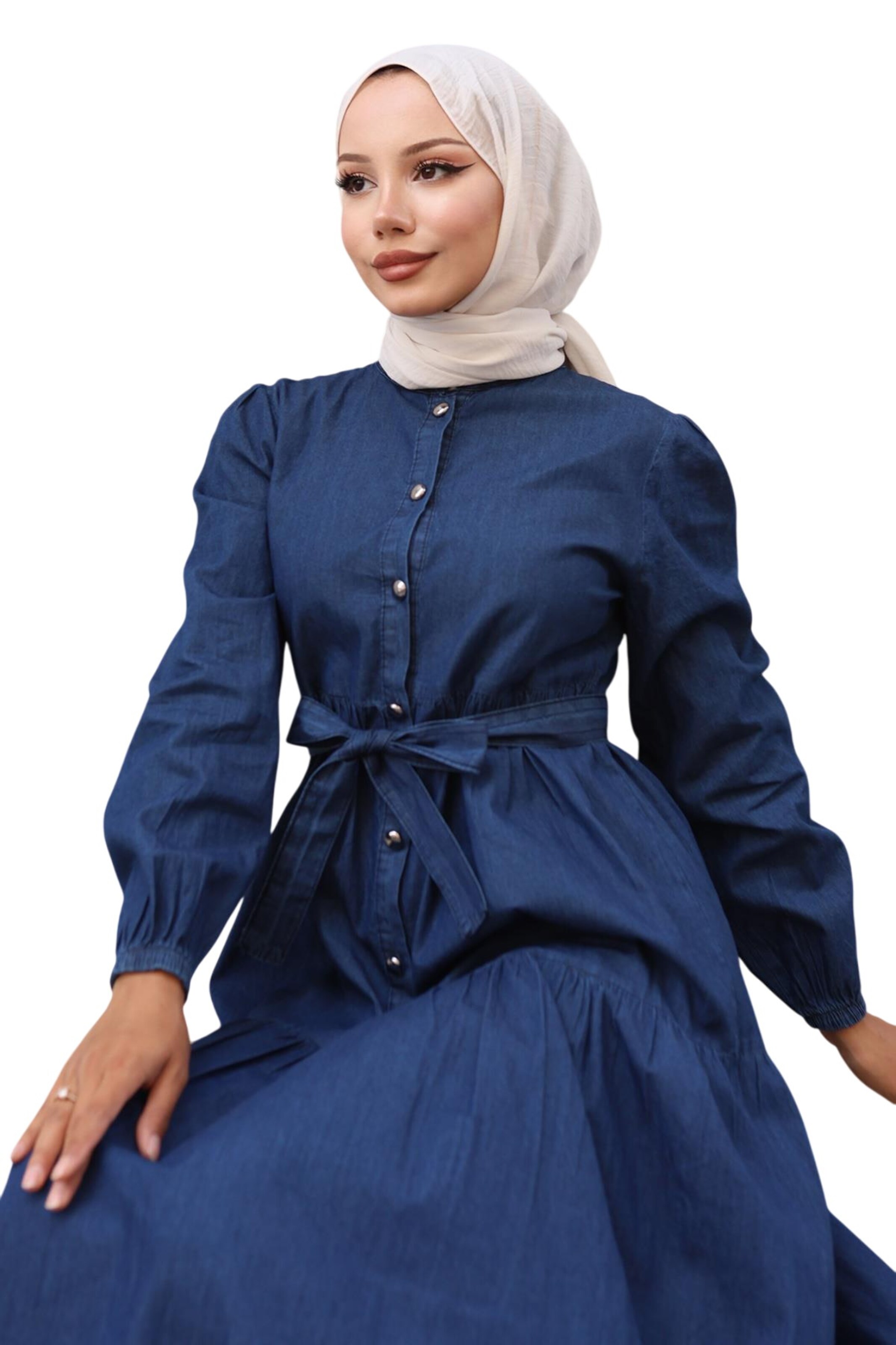 MODAMIHRAM Blousejurk in Blauw