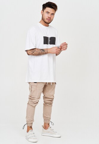 behype Regular Cargohose 'LENNY' in Beige