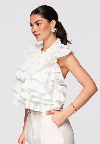 Ombre Blouse in Wit
