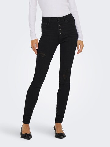 ONLY Skinny Jeans 'JOSIE' in Zwart: voorkant