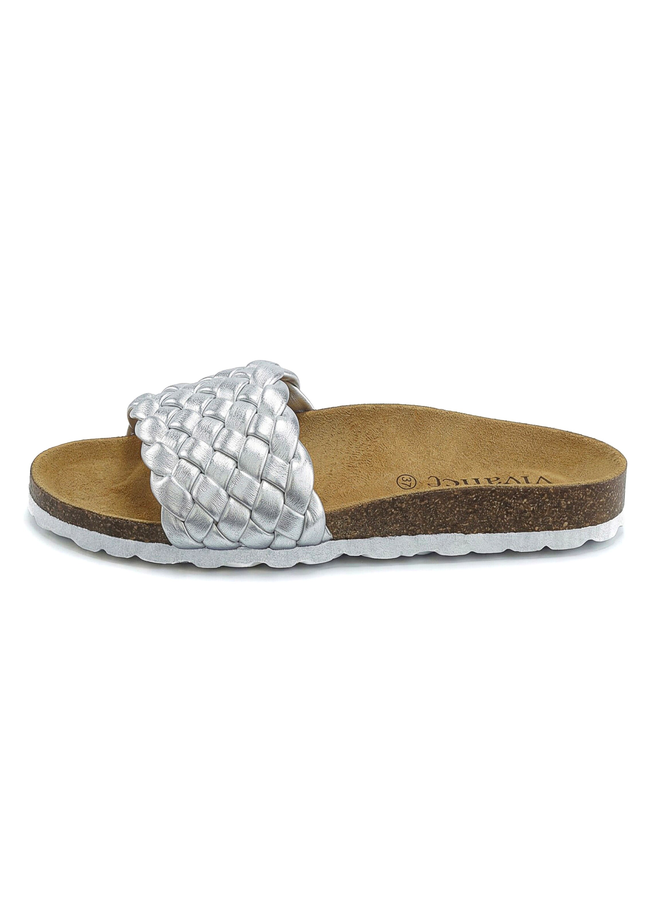 VIVANCE Mules in Silver