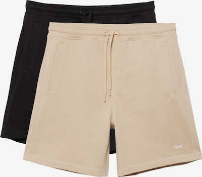 Pull&Bear Housut 'STWD' värissä beige / musta, Tuotenäkymä