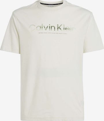 T-Shirt Calvin Klein en beige : devant