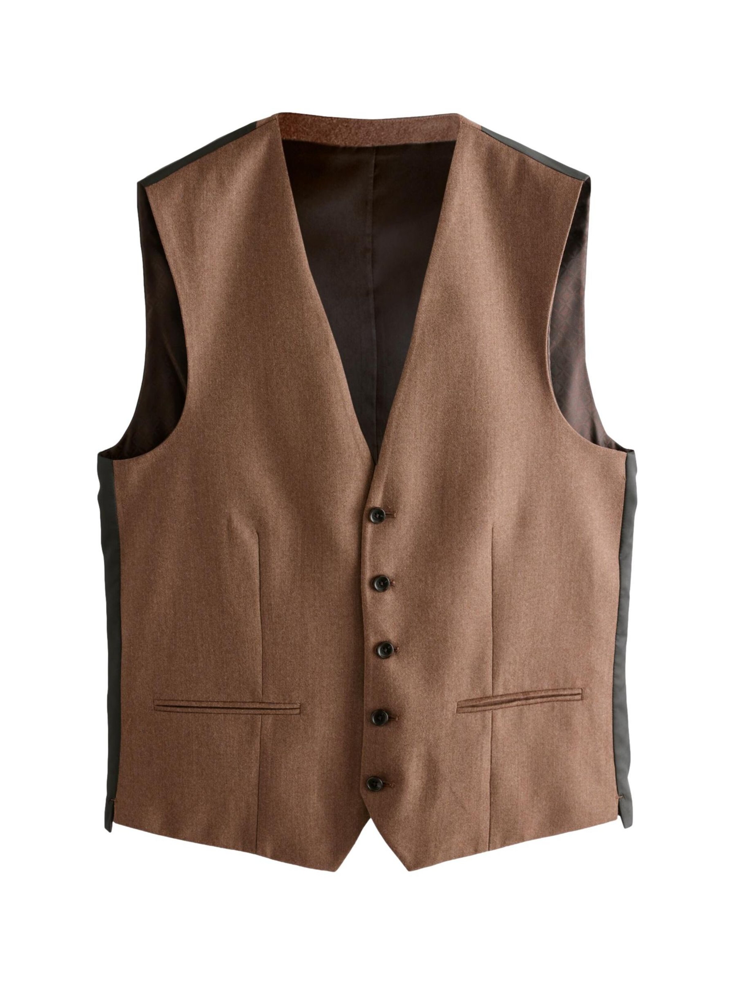 Next Anzugweste in Braun: Vorderseite
