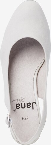 JANA Дамски обувки на ток с отворена пета в сиво