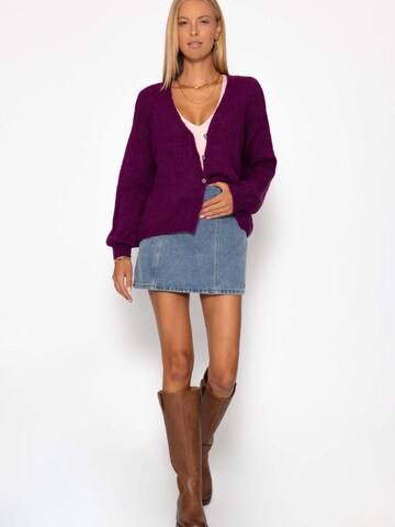 SASSYCLASSY Oversized Cardigan in Purple