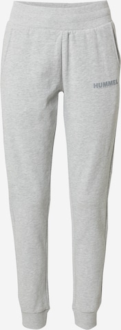 Hummel Tapered Sports trousers in Grey: front