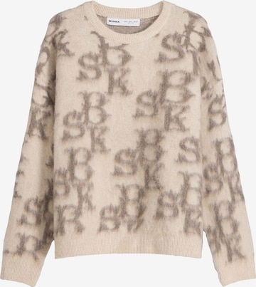 Bershka Sweater in Beige: front