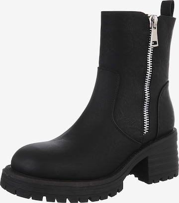 Ital-Design Stiefelette in Schwarz: Vorderseite