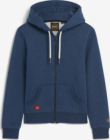 Veste de survêtement Superdry en bleu : devant