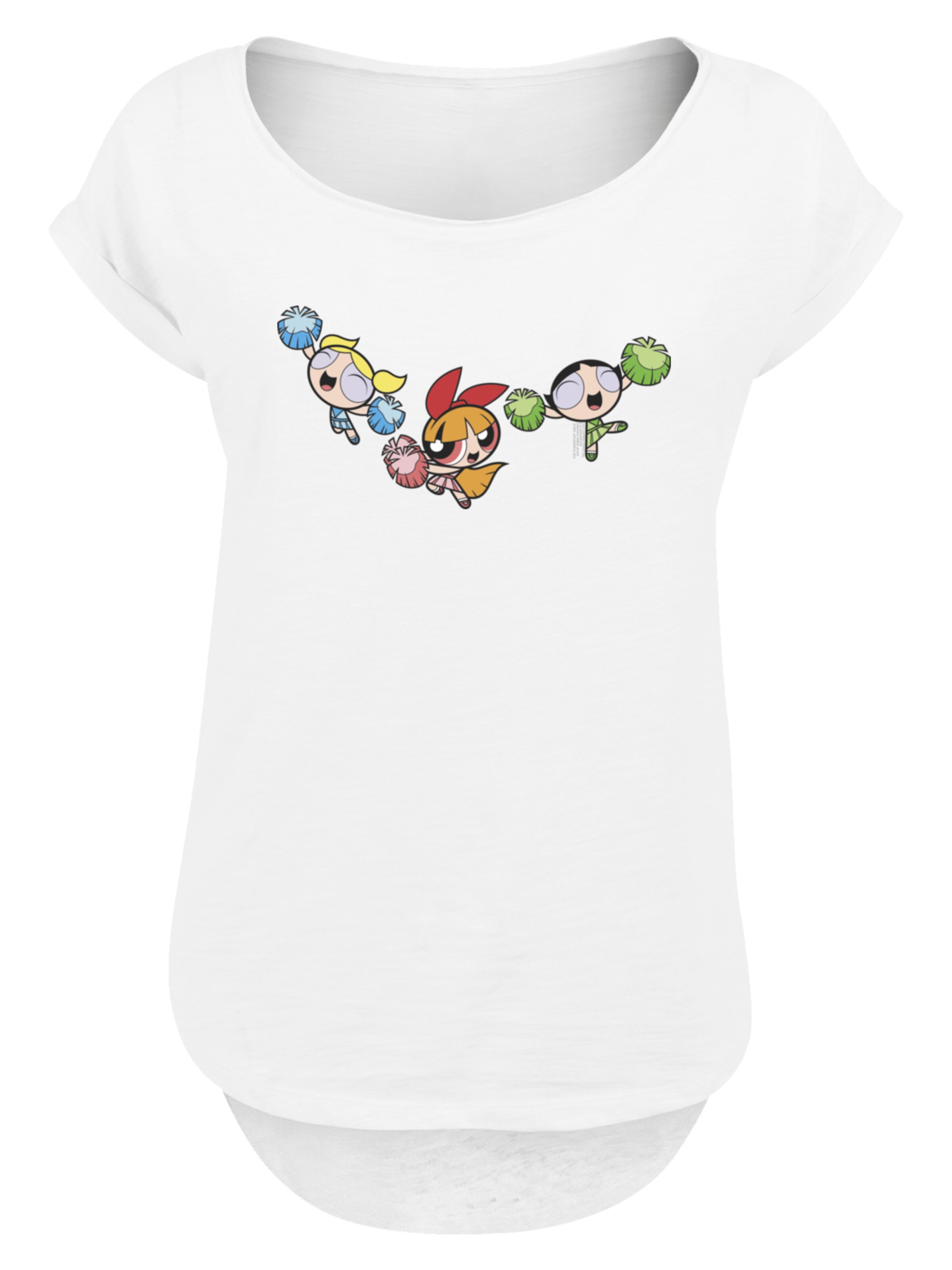 F4NT4STIC Shirt 'Powerpuff Girls Cheerleaders' in White: front