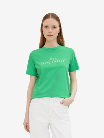 zaļš TOM TAILOR DENIM T-Krekls: no priekšpuses